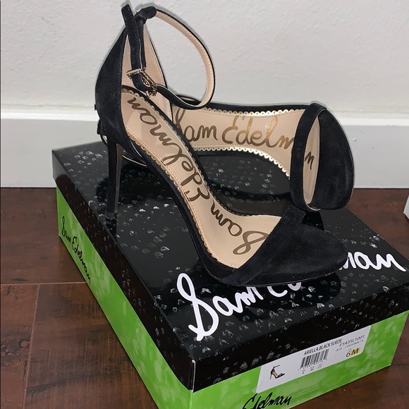 Sam Edelman Shoes - Sam Edelman 6 Ariella Black Suede Sandal Heel